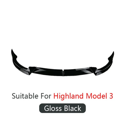 For Tesla Highland Model 3 Y 2016-2024 Front Lip Sport Bumper Spoiler Gloss Carbon Print Rear Spoiler Rear Wing Body Kits Bumper