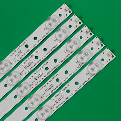 5pcs/lot 10leds LED backlight bar for 43" TV 43CH6000 le43s5970 TPT430US TPT430H3 LB-PF3528-GJD2P5C435X10-B GJ-2K16-430-D510-V4