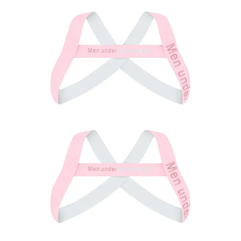 Men's Sexy Muscle Shoulder Straps Elastic Band Harness Chest Bodybuilding Straps Fashion Elastic Fun Decorative Shoulder Strap
