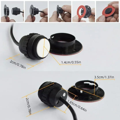 Flush Mount 4 Probe Reverse Parking Sensor Adjustable Depth Bumper Backup Radar System with Distance Alert  Aid