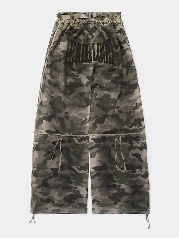 Retro American Spicy Girl Loose Casual Pants Women's  Design Sensation Sport Wide Leg Long Trousers Straight Leg Pants