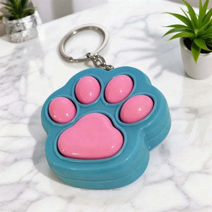 New Cat Kawaii Claw Pop It Fidget Toy Keychain Color Matching Push Bubble Anti-anxiety Squeeze Pendant Portable Mini Sensory Toy