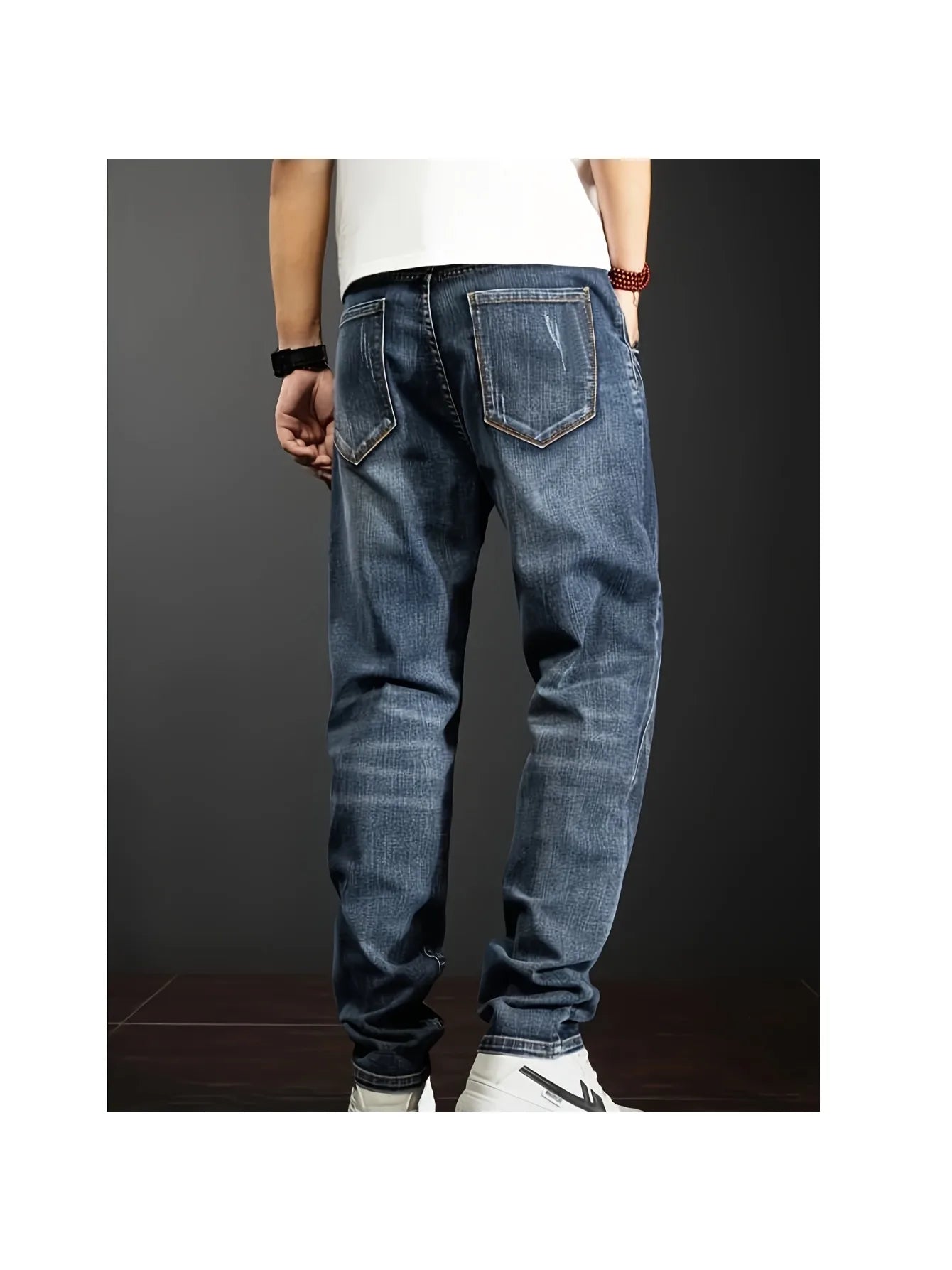FY10094 Men's loose jeans, loose men's jeans, men's cargo pants, spliced casual pants mens jeans men pants men pants