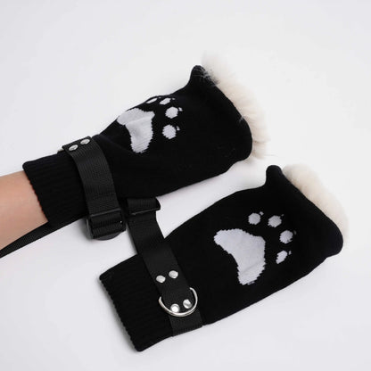 New Cat Paw Gloves Women Halloween Party of Performance Props Erotic Handcuffs BDSM Bondage Slave Sex Toys for Couple Cosplay
