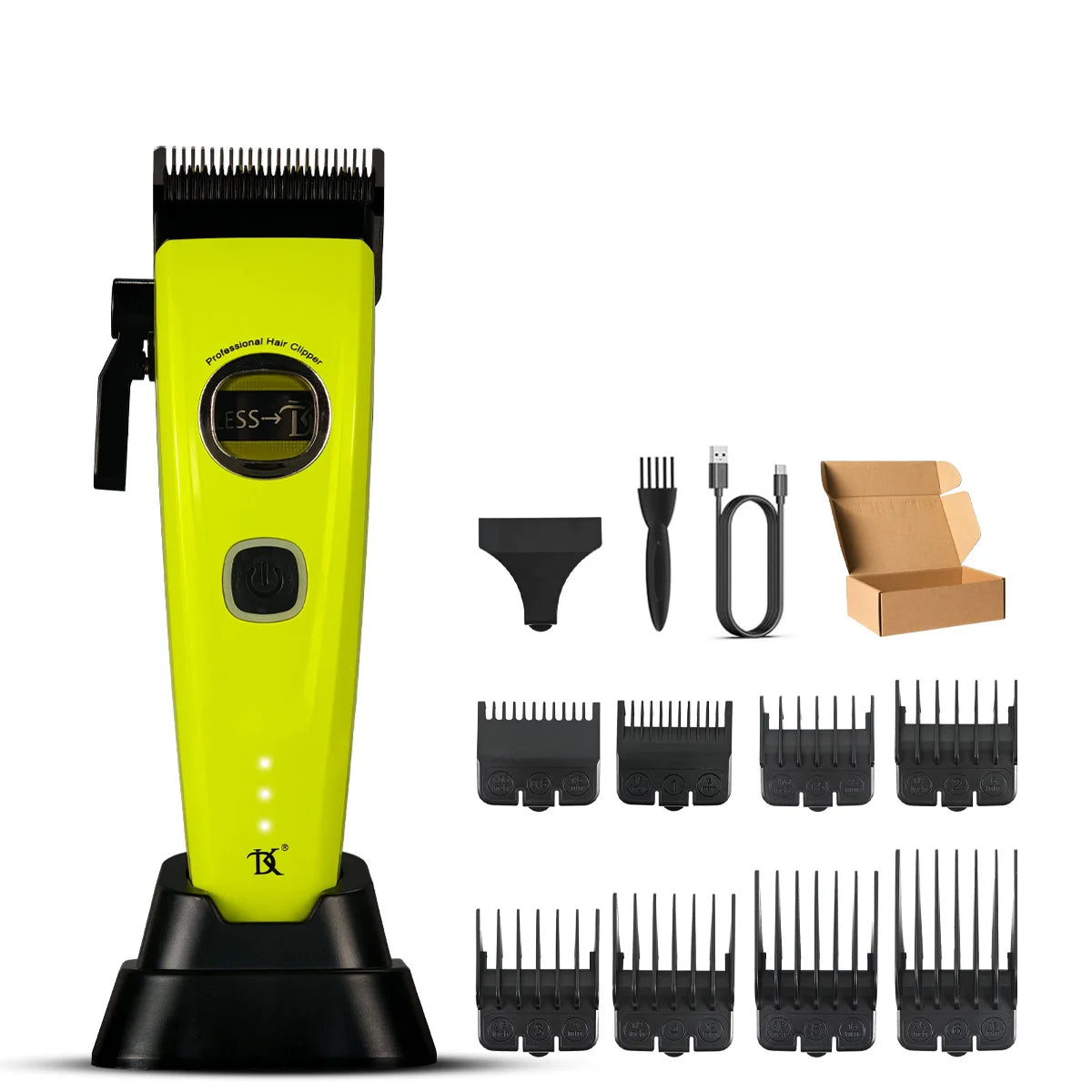 BRDCLIP 609 10000RPM Grey Professional Hair Clipper 7500RPM External Rotor Brushless Motor DLC Blade Hair Trimmer Barber Shaver