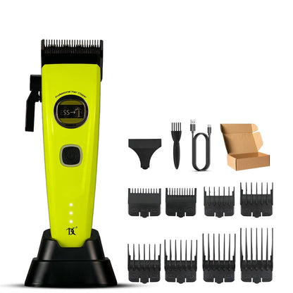 BRDCLIP 609 10000RPM Grey Professional Hair Clipper 7500RPM External Rotor Brushless Motor DLC Blade Hair Trimmer Barber Shaver