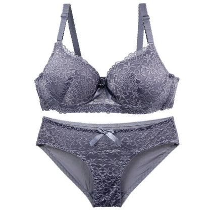 2025 New Sexy Bras Set 34/75 36/80 38/85 40/90 42/95 44/100 BC Cup Underwear For Women Push Up Bow Lingerie