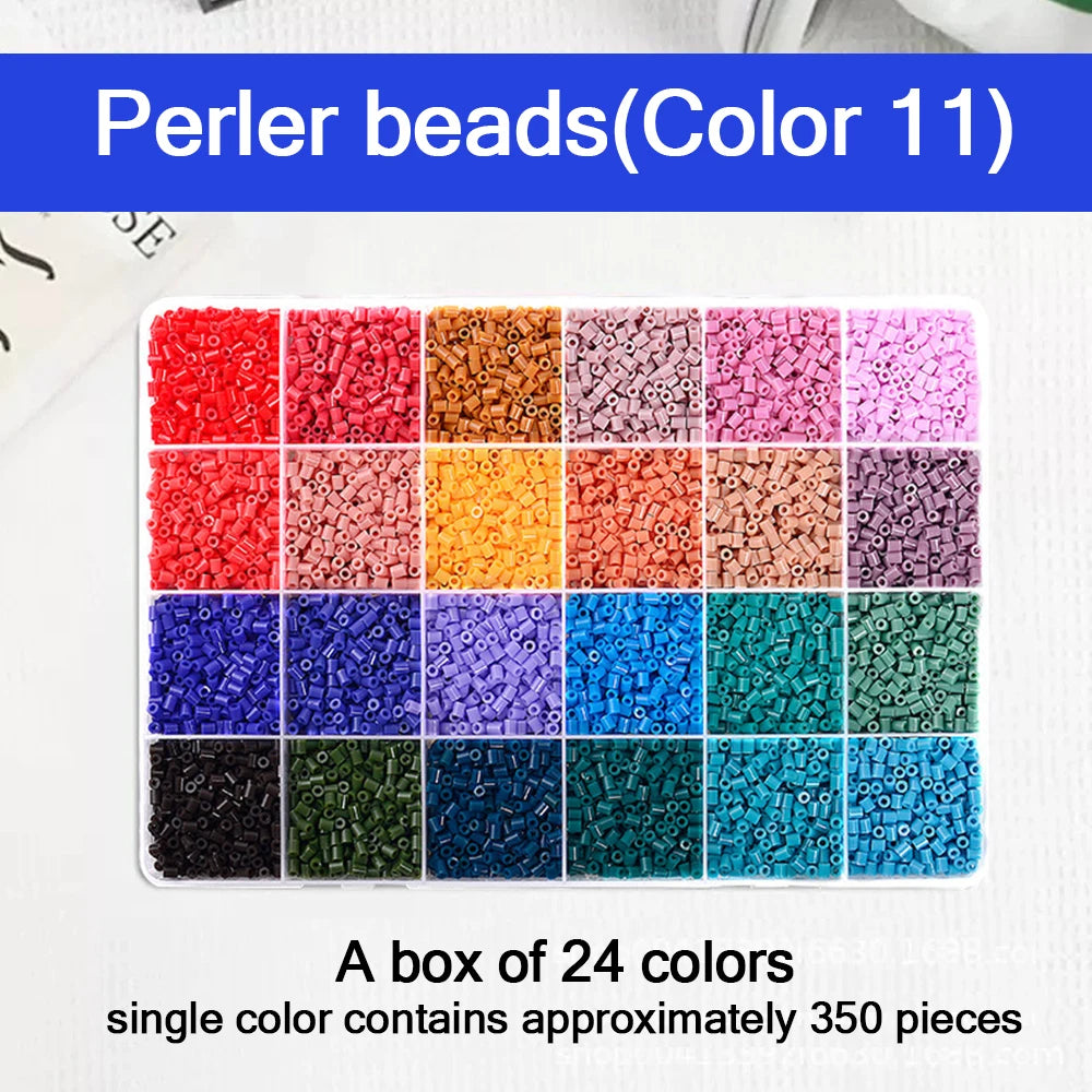 24/48/72/96 Colors Fuse Beads Kit For Kids, 5mm Melty Beads Craft Set With Iron & Accessories, DIY Pixel Art Toys For Creative G