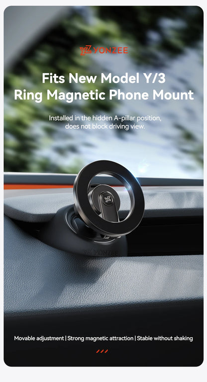 YZ For Tesla Model 3 Y Highland Juniper Strong Magnetic Phone Holder for iPhone 16 15 14 Pro Max Samsung phones Air Outlet Base