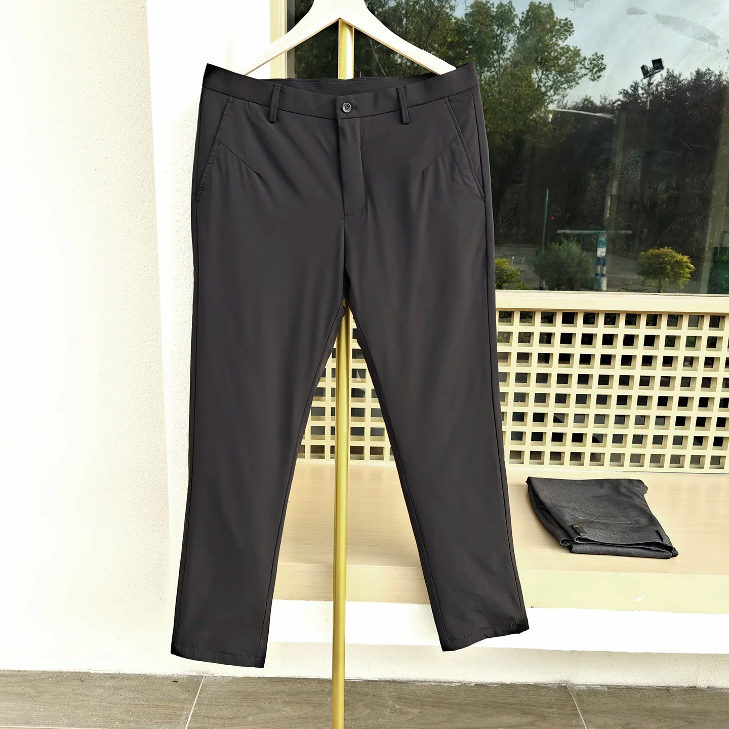 New National Standard Men's down Pants Thickened Warm Winter Casual Trousers Loose Fit Fashion Urban Style Youth Outerwear