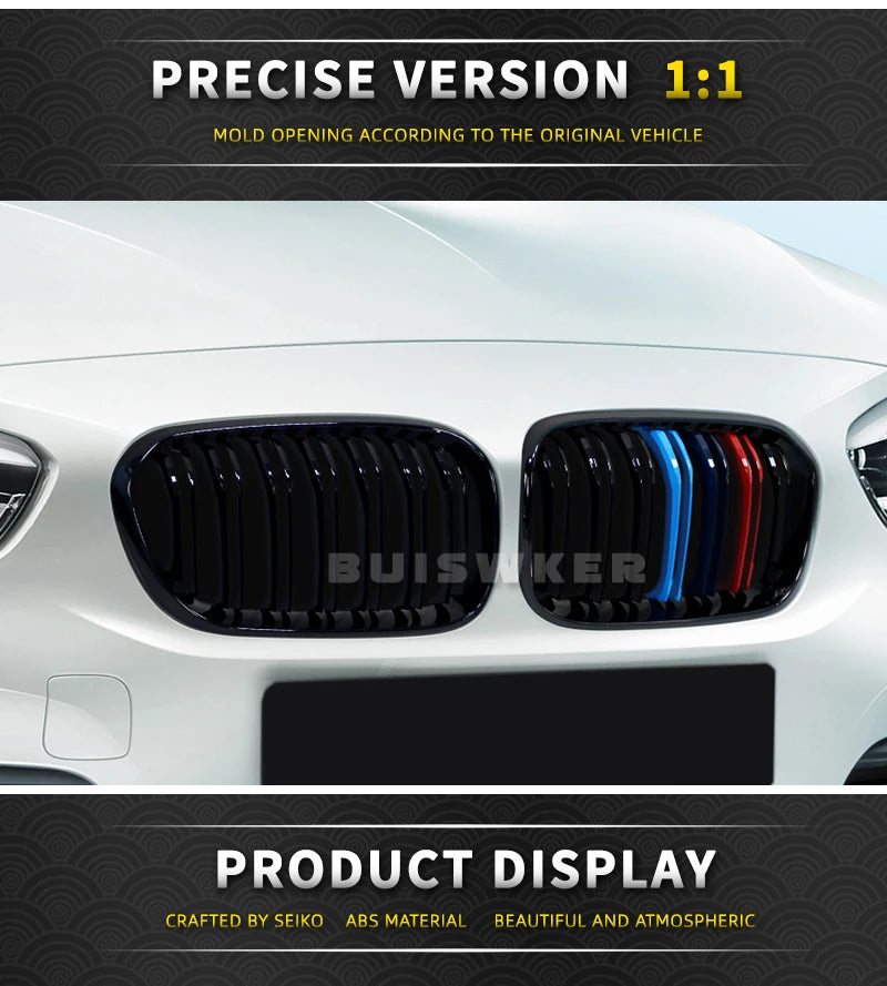 Ricoy Gloss Black For BMW F20 F21 120i 118i 116i 116d M135i M140i 2015 2016 2017 2018 Hatchback Sport Kidney Grill Grille