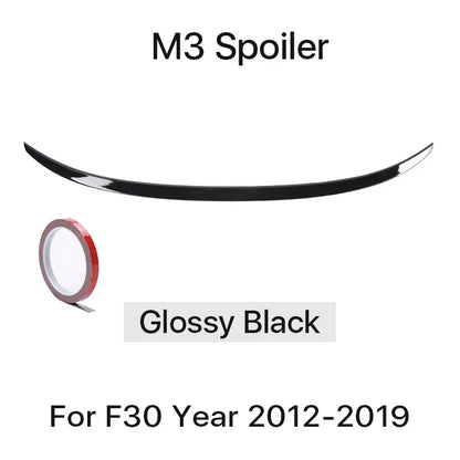 Carbon Fiber Rear Bumper Lip Trunk Wing MP M4 PSM Style Roof Spoiler Kit For BMW 3 Series F30 F31 F35 2012-2019 Gloss Black