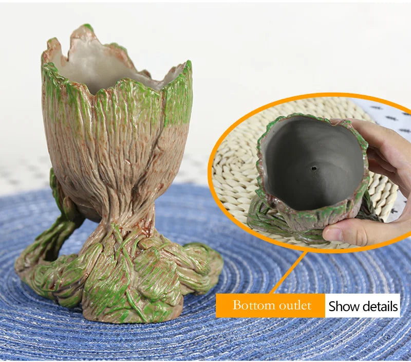 Groot Flower Home Decoration Vases Multifunction Groot Flower Pot Ornaments Arrangement Action Character Figurine Pen Holder