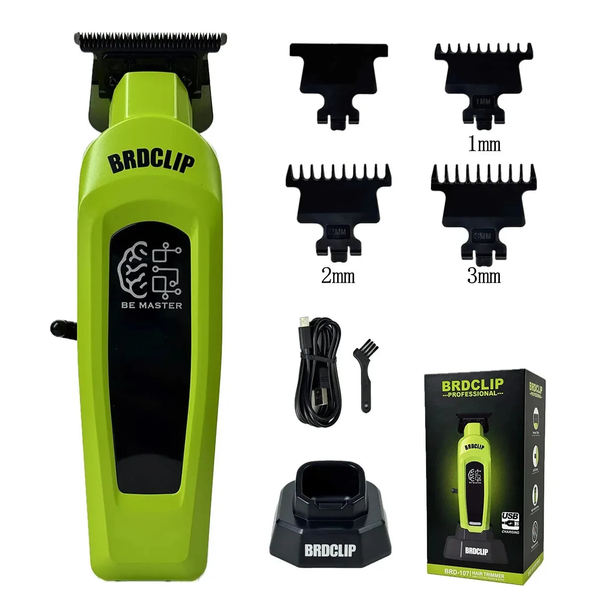 BRD106 078 Hair Clipper 7500RPM 7200RPM Hair Salon Trimmer DLC Blade with Charging Base Barber for Men New Professional BRDCLIP