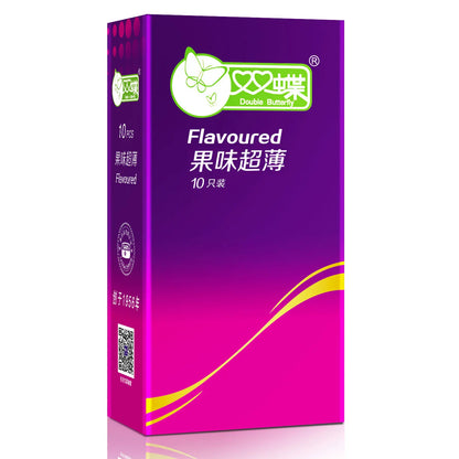 10pcs Fruit Flavor Ultra Thin Condoms Adults Toys For Men 18+ Extra Lubricated Penis Sleeve Male Delay Enhancement Sex Products