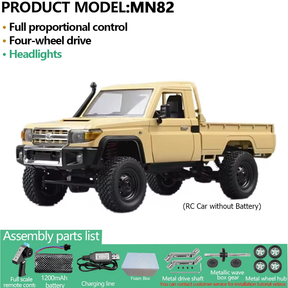 MN82S MN82 MN82PRO RC Car 1/12 4WD 2.4G Remote Control Car Climbing Off-road RC Crawler LED Light Truck RC Toys As Kids Gift