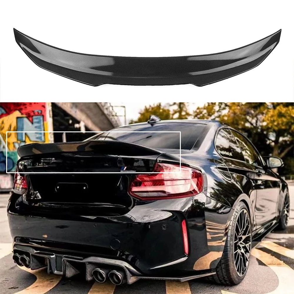 PSM Style Car Rear Trunk Lid Spoiler Wing Lip for BMW 2 Series F22 F23 F87 M2 218i 220i 228i M235i M240i Coupe 2 Door 2014-2021