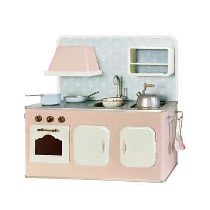 1:6 Doll House Model Furniture Accessories Iron Kitchen Set oven Table Chair Bjd Ob11 Gsc Blyth Soldier Lol Miniature Sence Prop