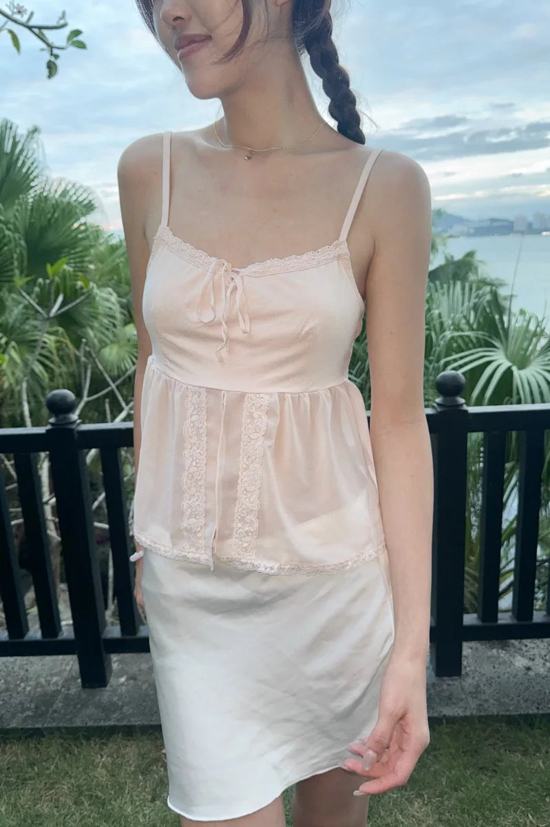 Brandy Melville Pure Cotton Three-Button Base Layer Vest Sweet Style V-Neck Sleeveless Tank Top for Women Spring Summer