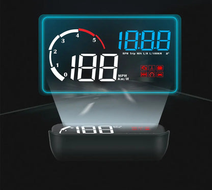 Car M10 Hud Display OBD2 HUD Head Up Display Km/H Speedometer Windshield Projection Overspeed Warning Digital On Board Computer
