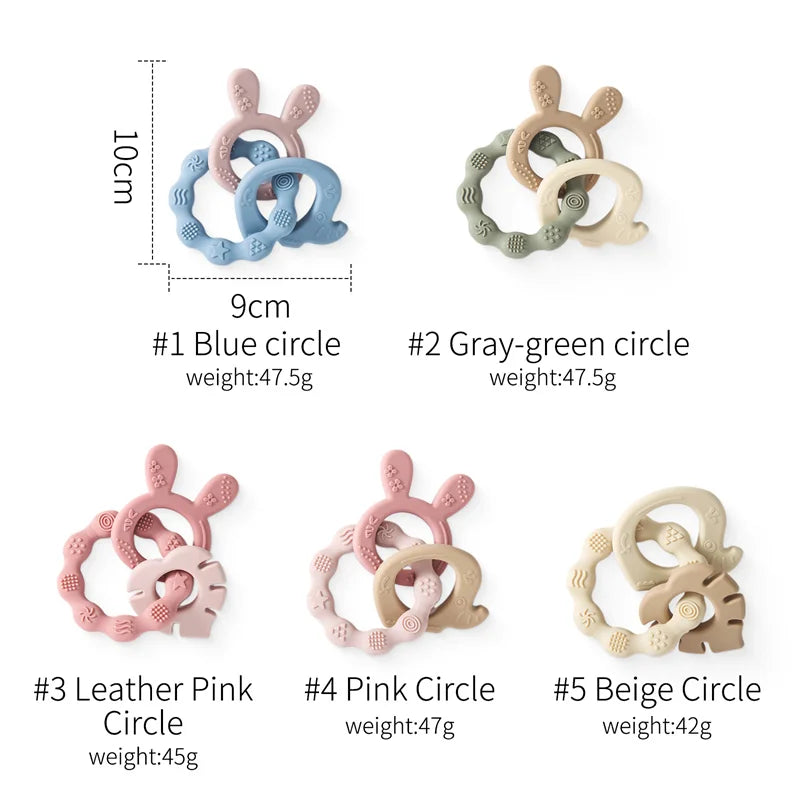 BPA Free Baby Silicone Rabbit Bracelet Teether Toys Nursing Teething Toys Food Grade Silicone Newborn Teething Toys Baby Gift