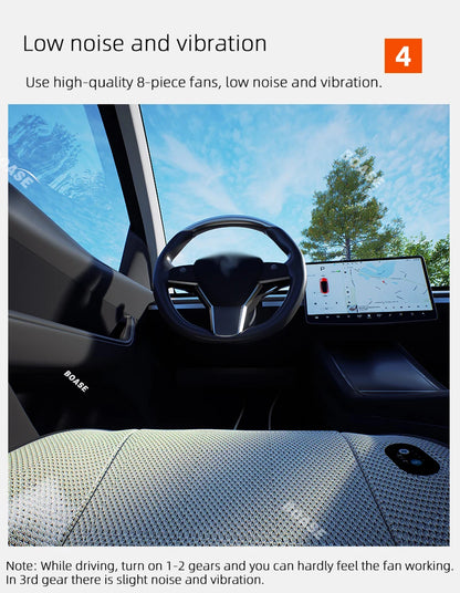 For Tesla model 3 Y ventilation Seat Cushion DC 12V Spacer Car Summer Cool Air Seat Cushion Fast Blowing Ventilation Seat Coolin