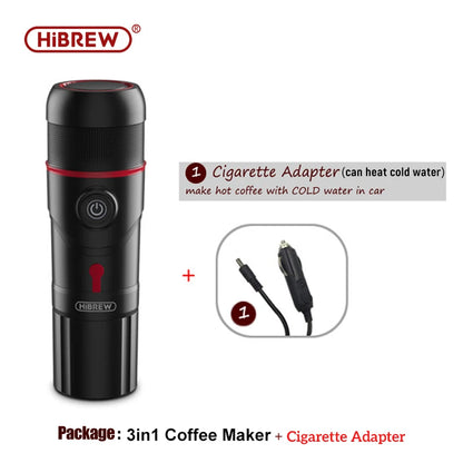 HiBREW Portable Coffee Machine for Car & Home,DC12V  Expresso Coffee Maker Fit Nexpresso Dolce  Pod Capsule  Coffee Powder H4