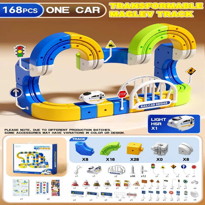 Magic Magnetic Tracks Building Blocks Set, 2025 Interactive STEM Toy for Kids, DIY Assembly Educational Gift