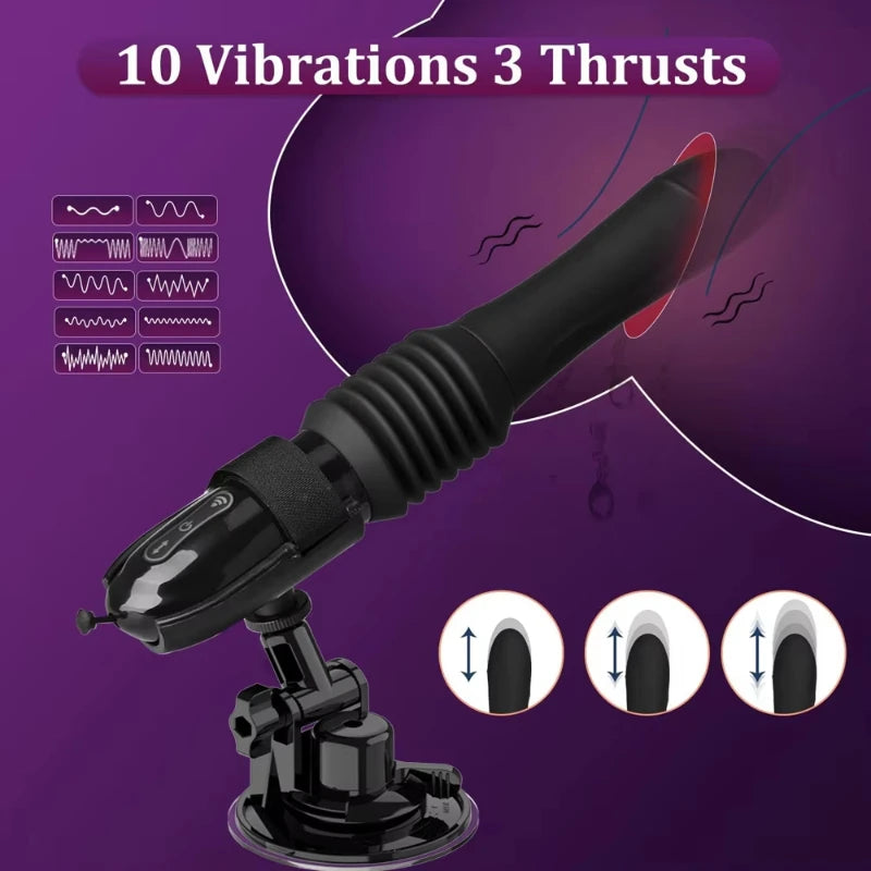 Sex Machine Thrusting Big Dildo Vibrator Vaginal G Spot Automatic Up Down Massager Retractable Pussy Adults Sex Toys for Women