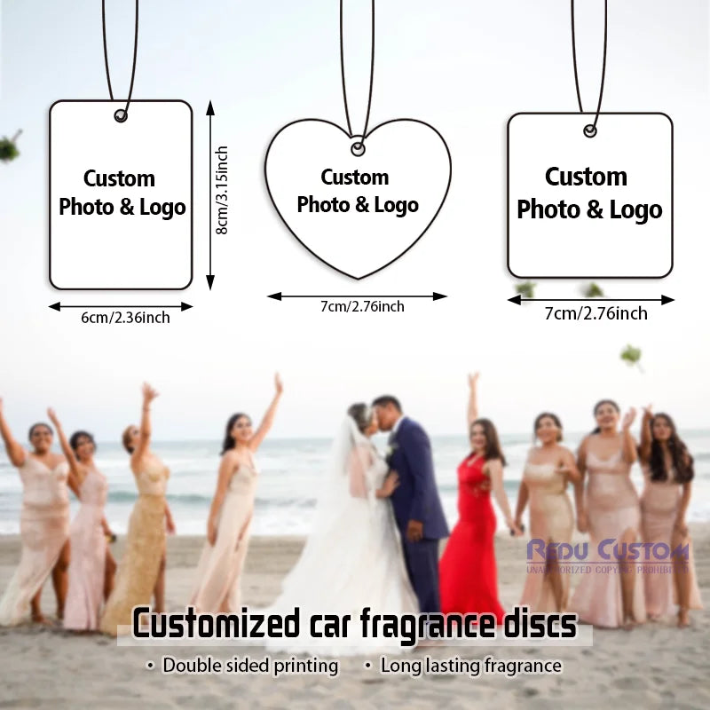 30 Personalized Car Air Freshener Cards, Available in Various Scents, with Long-Lasting Fragrance, Can Be Customized with Company Logos/Wedding Invitation Cards/Holiday Gifts