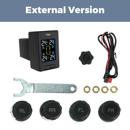 NaviFly Smart Car TPMS Tyre Pressure Sensor Monitoring System For Toyota Series Digital LCD Tire Display 4Pcs External Internal
