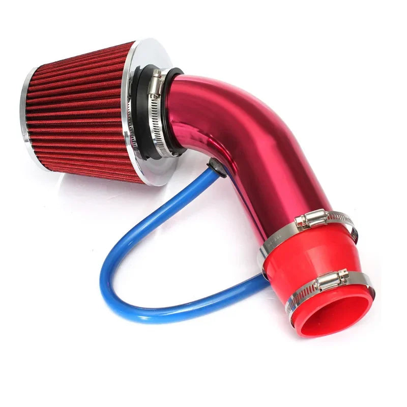 Universal 76mm Car Racing Cold Air Intake System Turbo Induction Pipe Tube Kit Aluminum With Cone Air Filter Inlet