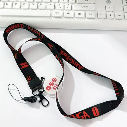 RJINHIT ARIRANG Crossbody Lanyard Adjustable Shoulder Strap Kpop Light Stick Card Holder Bead Chain Fan Concert Merch Gifts