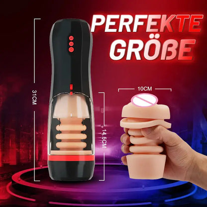 Fully Automatic Retractable Male Masturbator Pocket Pussy Vaginal Anal Vibrator Aircraft Cup Adult Sex Toys For Men