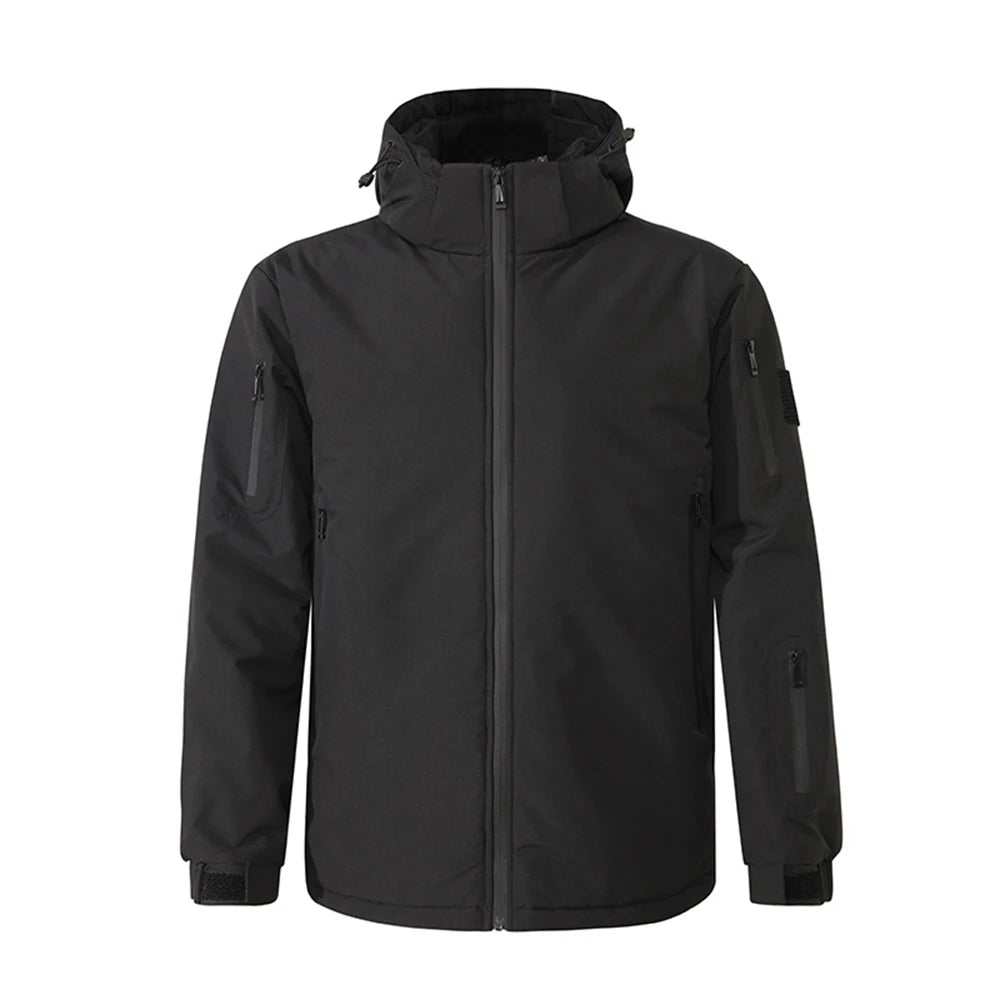 Intelligent Graphene Heating Jacket 8 Area USB Electric Heated Hooded Coat Washable for Men Winter Outdoor Sport Thermal Coat