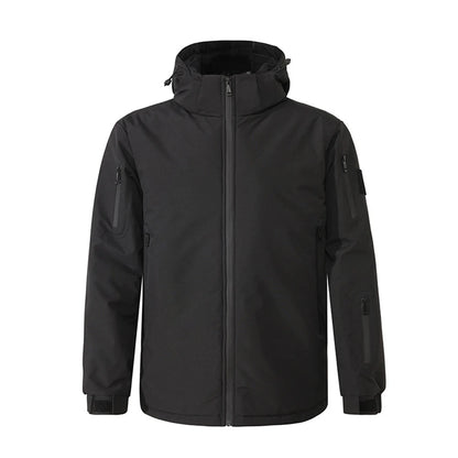 Intelligent Graphene Heating Jacket 8 Area USB Electric Heated Hooded Coat Washable for Men Winter Outdoor Sport Thermal Coat