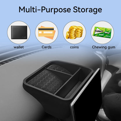 for BYD ATTO3 2025 2026 Car Dashboard Storage Tray Display Screen Rear Storage Box Tray Organizer Accessories