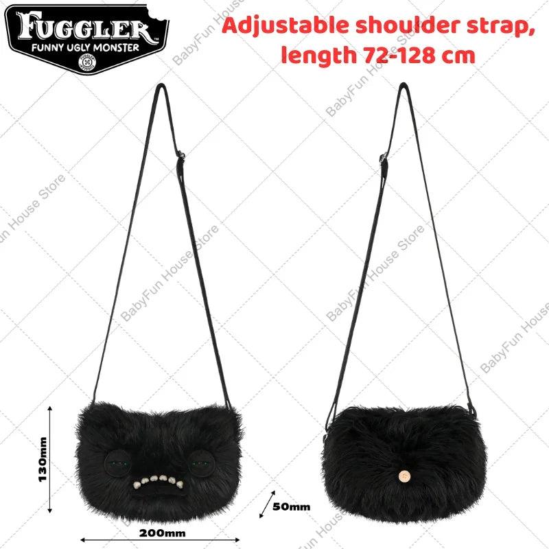 Original Fuggler Funny Ugly Teeth Monster Plush Toys Shoulder Bag Wide Eyed Weirdo Sphynx Cat Sir Belch Peluche Dolls Crossbags