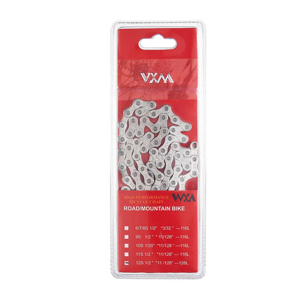 TOOPRE 6/7/8-Speed Bicycle Chain, 116 Links Steel High Strength Bike Derailleur Chain for 6/7/8-Gear Road Mountain Bicycle