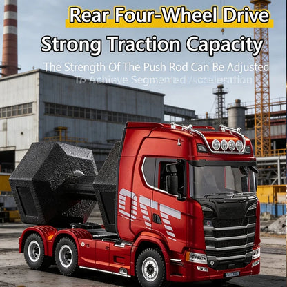 huina1501+1502 Scania 770S Alloy Tractor 19CH RC Truck 1/18 heavy-duty truck 2.4G remote control Engineering Trailer Truck Toys