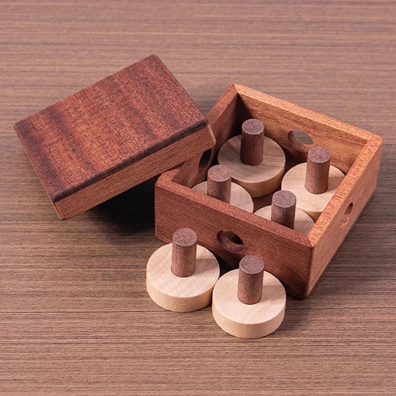 Impossible Curling Wooden Puzzles Box Very Difficult Brain Teaser Logic Games Educational Toys for Kids and Adults Novelty Gifts