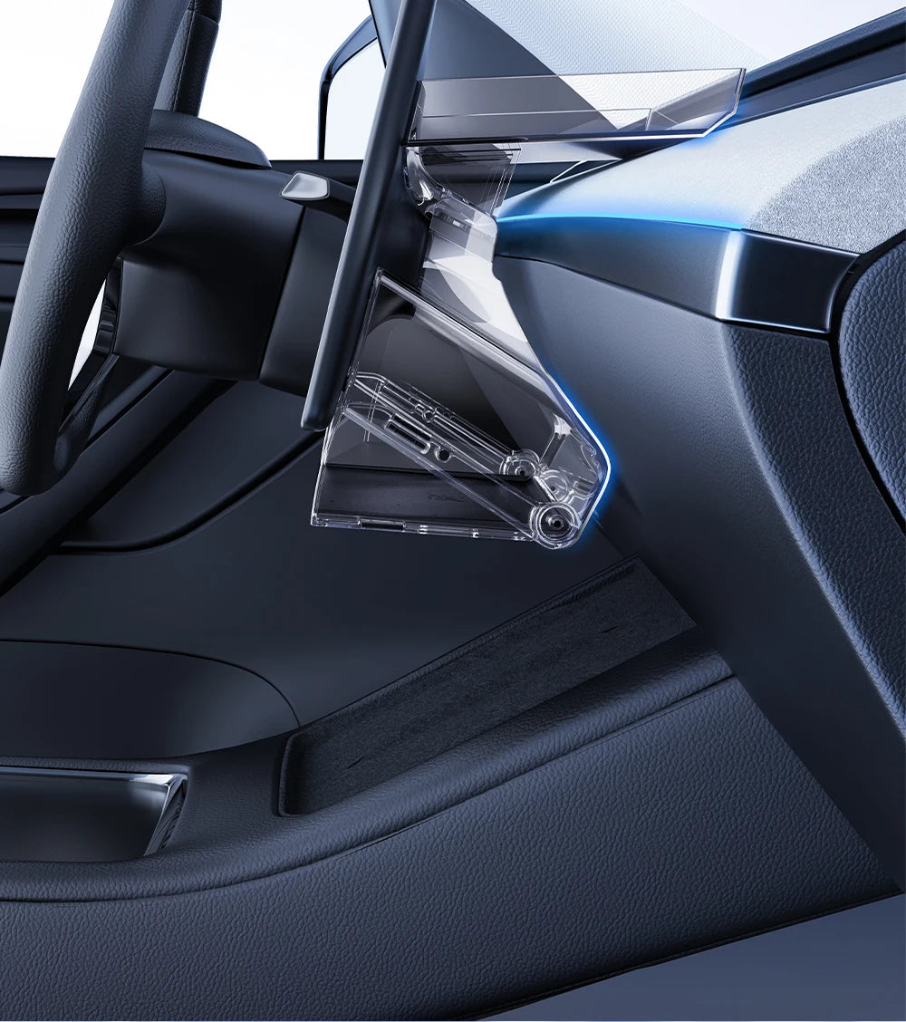 YZ For New Tesla Highland Model 3/Y/YL Juniper Tray Magnetic Under Screen Fold Storage Box ETC Screen Storage Box