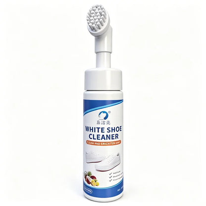 White Shoe Foam Cleaner with Brush Head – No-Water, No-Rinse, Removes Dirt, Dust & Grease from White Sneakers