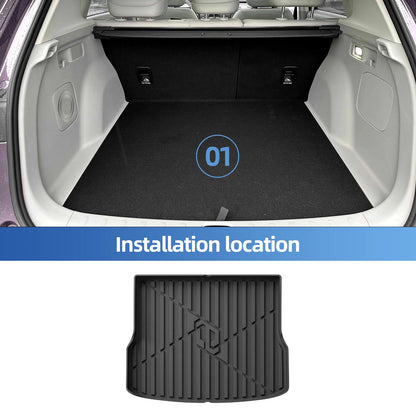 for Leapmotor B10 2025 2026 Car Floor Mats Cargo Liner Trunk Pad TPE 3D Foot Mat Left Hand Drive Waterproof All Weather BLACK