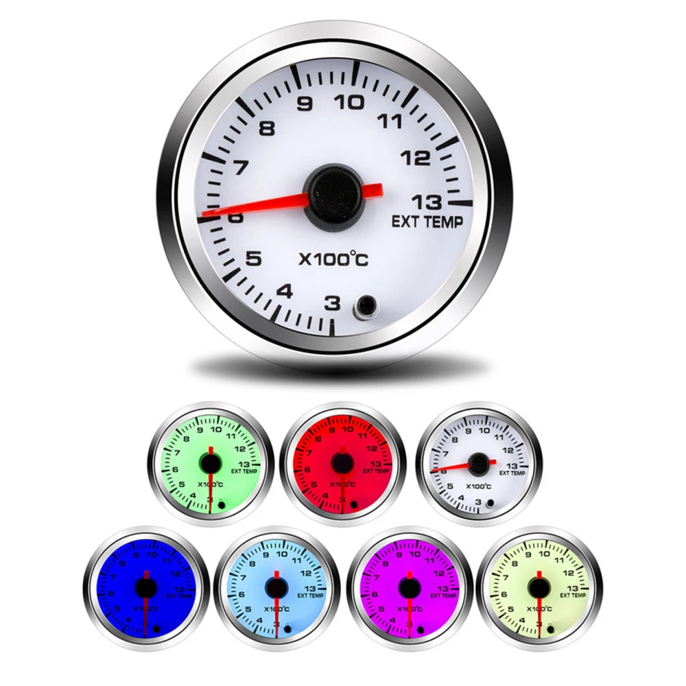 52mm 7 Colors Tachometer RPM Meter Water Temp Oil Temp Oil Press Voltmeter Boost Gauge Air-Fuel Ratio Gauge EGT Gauge Car Gauge