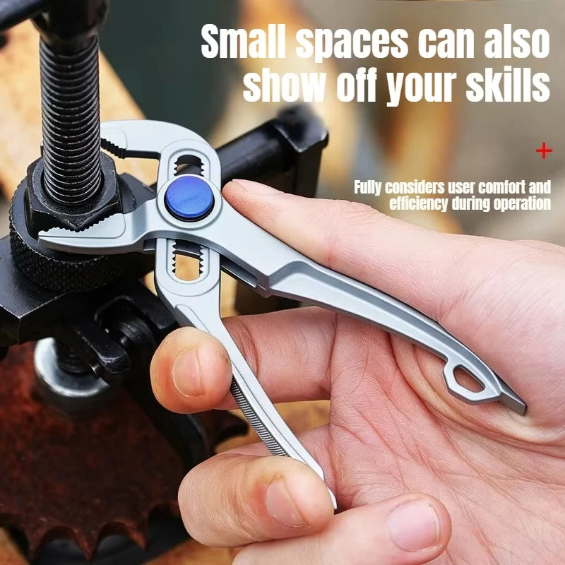 4 Inch Car Auto Repair Adjustable Plumbing Pipe Wrench Multifunctional Multi Surface Grip Automatic Pliers Portable Hand Tool