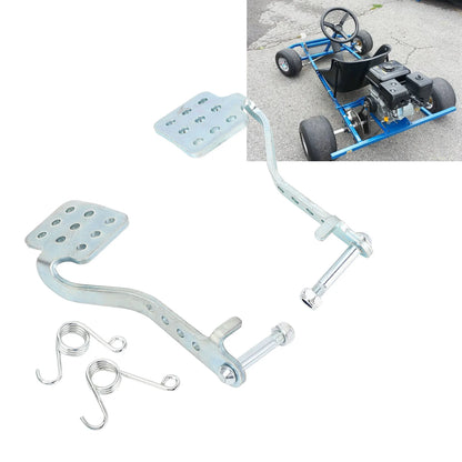 Go Kart Pedals Kit Anti Slip Go Kart Brake Throttle Pedal with Return Springs for 212cc 196cc 6.5hp 5.5hp Road Rocket