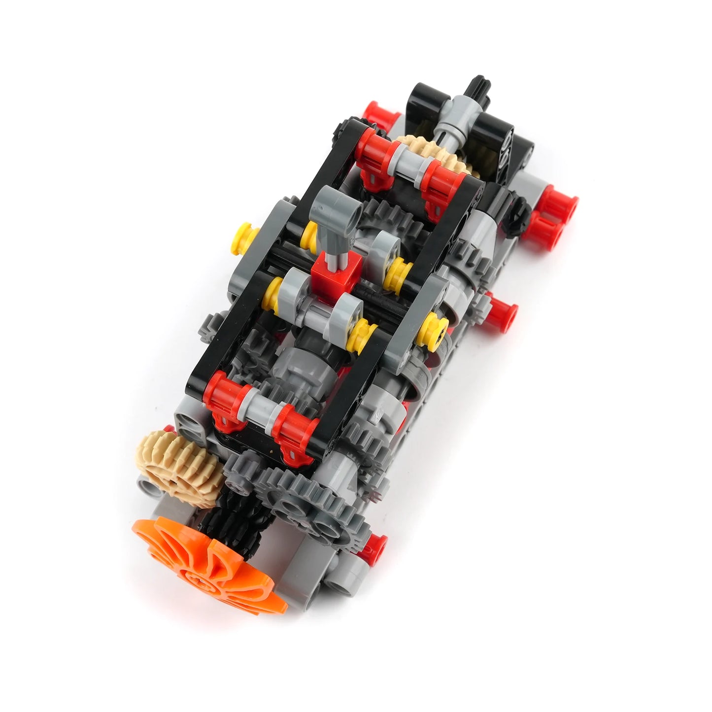 MOC 6-speed Gearbox Differential Gears Technology Building Blocks Parts Compatible Transmission Engineering DIY Bricks Toys