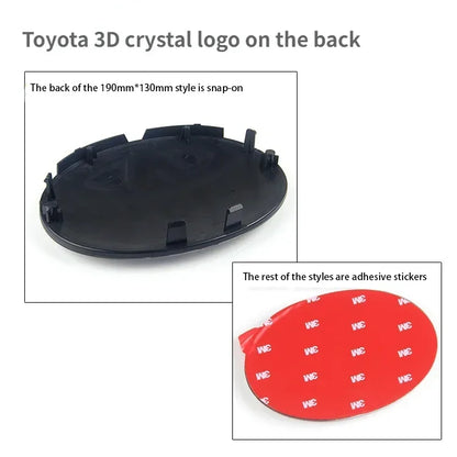 160mm car series crystal series 3D crystal car hybrid logo badges front grille for Toyota Highlander Camry RAV4 CHR Senna Avalon