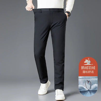 Genuine 90%  Goose Down Trousers High Quality Men Winter Thermal Suit Pants Male Elastic Waist Warm Goose Down Trousers